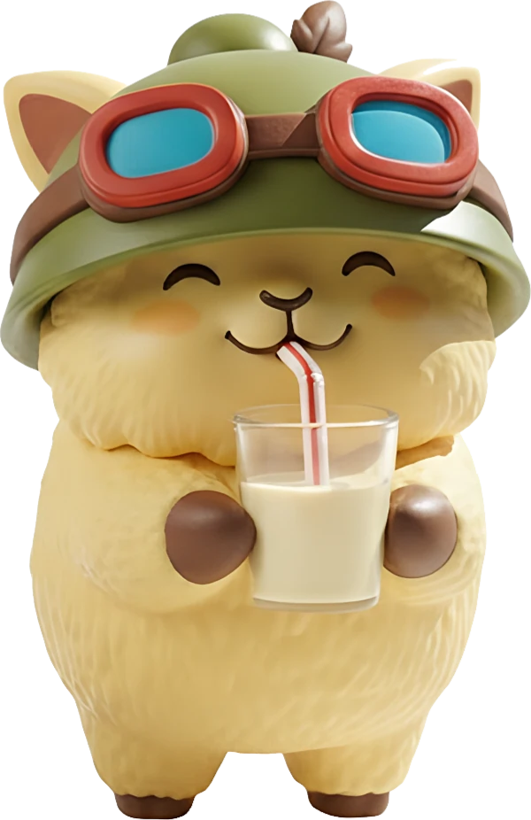 Brebis drinking a milkshake